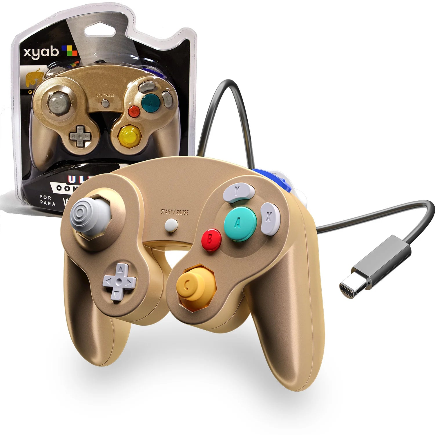 Wired Controller for GameCube and Wii - Gold