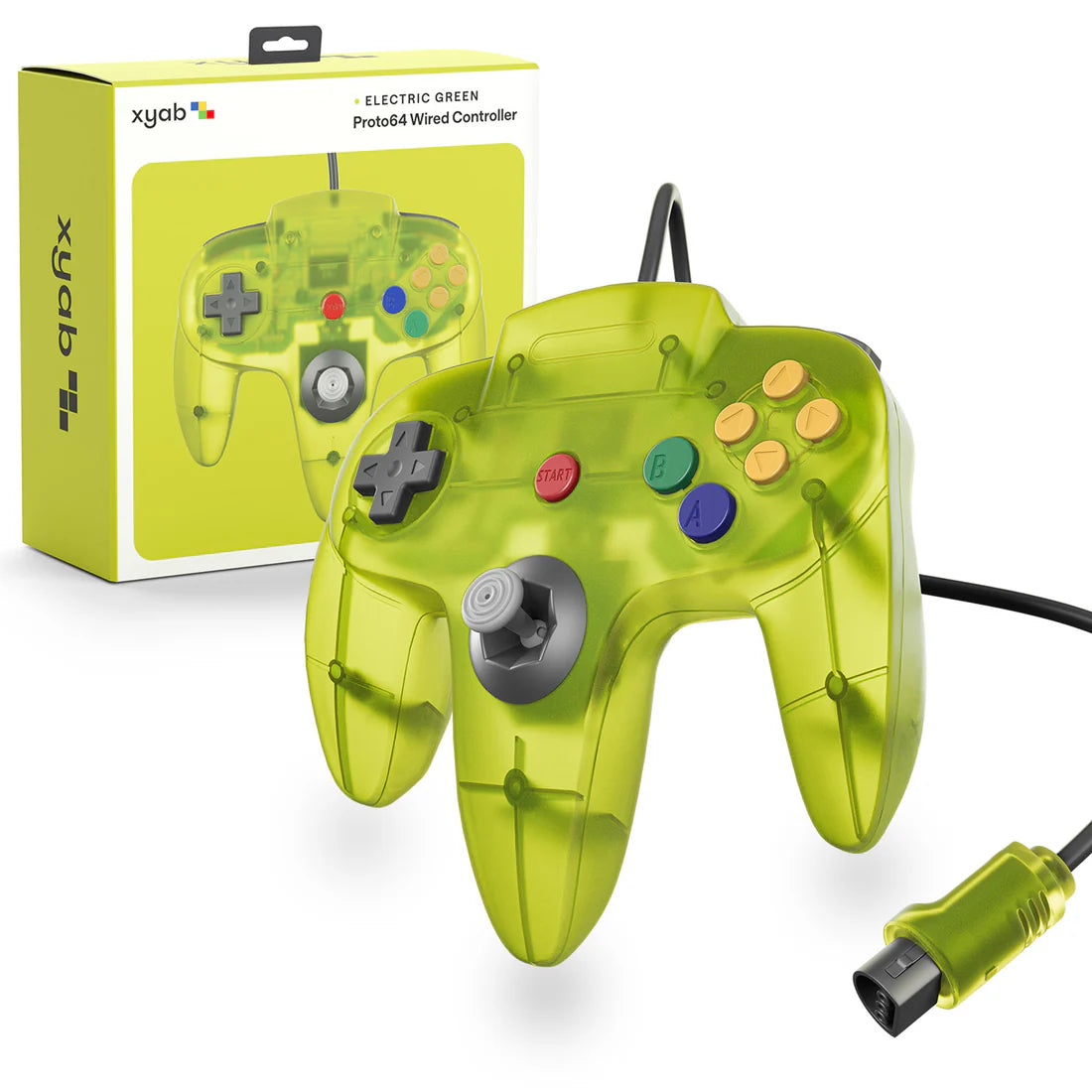 Wired Controller for N64 - Electric Green Yellow