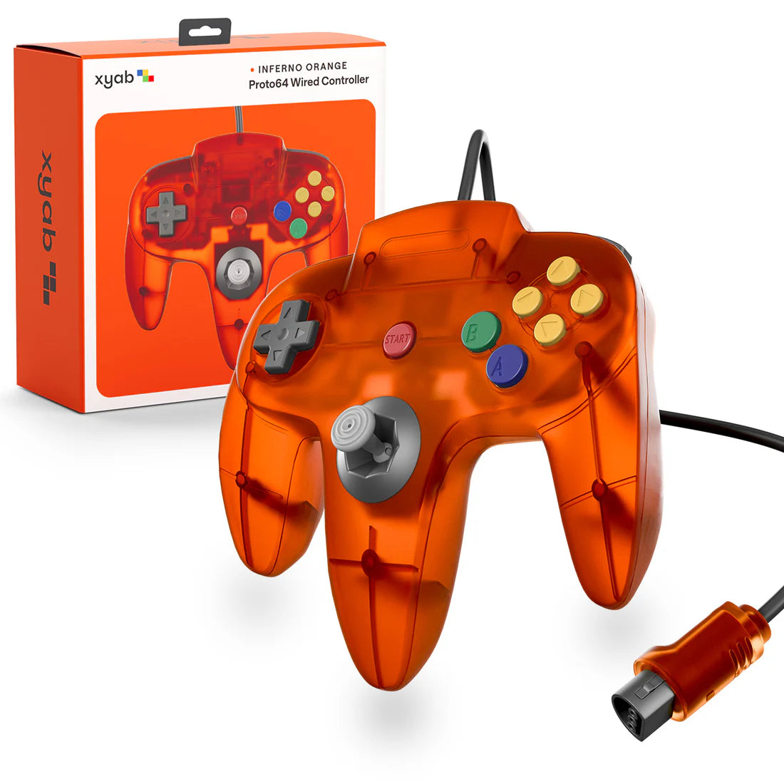 Wired Controller for N64 - Fire Orange