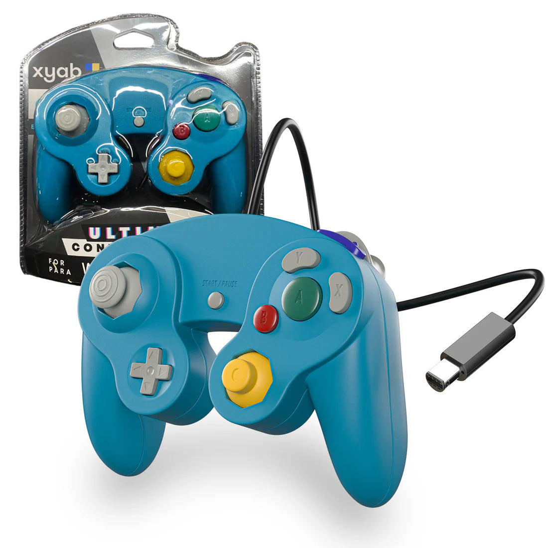 Wired Controller for GameCube and Wii - Emerald Blue